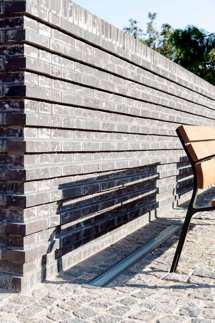 Bench and Brick Wall Sct Olai Square